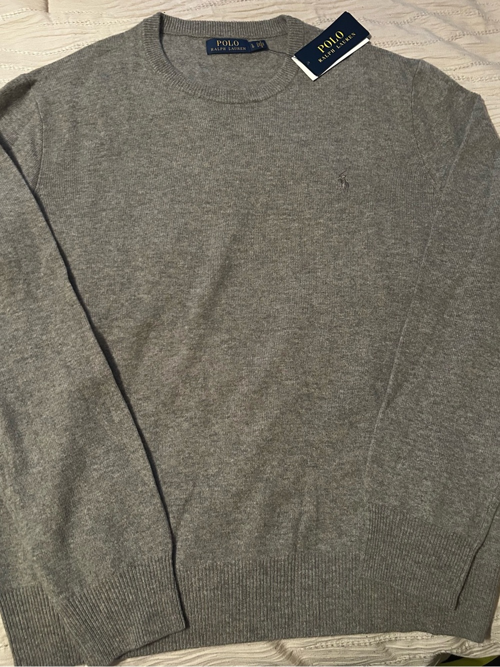 Polo by Ralph Lauren Men's Gray Crewneck Sweater